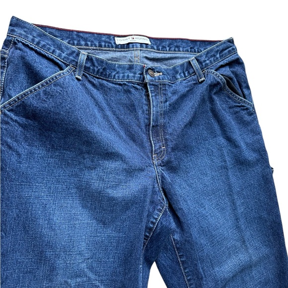 Vintage Y2K Tommy Hilfiger Painter Carpenter Jeans Size 16 Blue Slim Fit - Picture 5 of 10